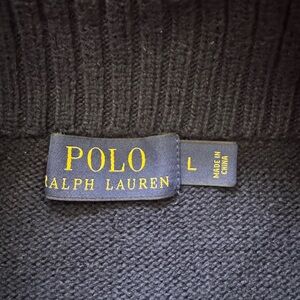 Polo by Ralph Lauren 1/4 zip Dark blue sweater-L(23x26x25)